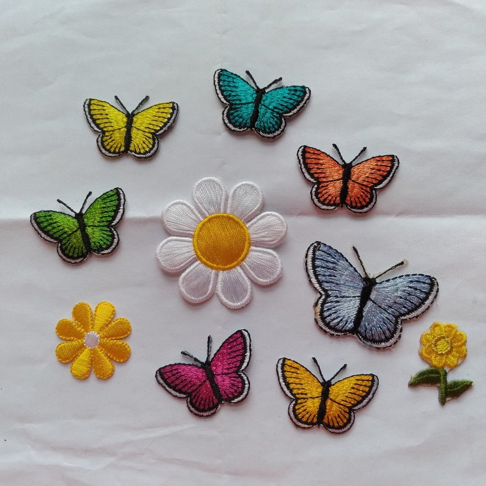 Butterfly & Flower iron on